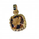 inviting Citrine CZ Gold Plated Yellow Pendant Glass supplies US