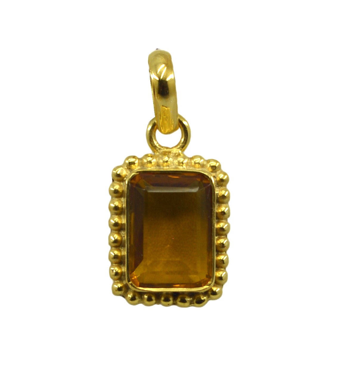 splendiferous Citrine CZ Gold Plated Yellow Pendant Glass wholesale US