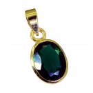 classy Green Emerald CZ Gold Plated Green Pendant Fashion usual US