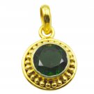 fine Emerald CZ Gold Plated Green Pendant Glass wholesale US
