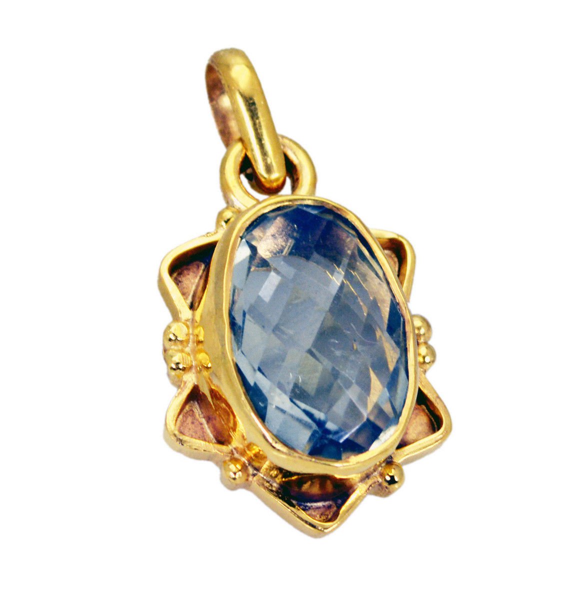appealing Green Amethyst Gold Plated Green Pendant Glass india US