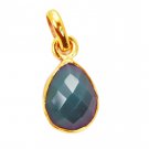 captivating Green Onyx Gold Plated Green Pendant Glass jewellery US