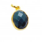 delicate Green Onyx Gold Plated Green Pendant Glass common US
