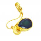 fair Green Onyx Gold Plated Green Pendant Fashion freely US