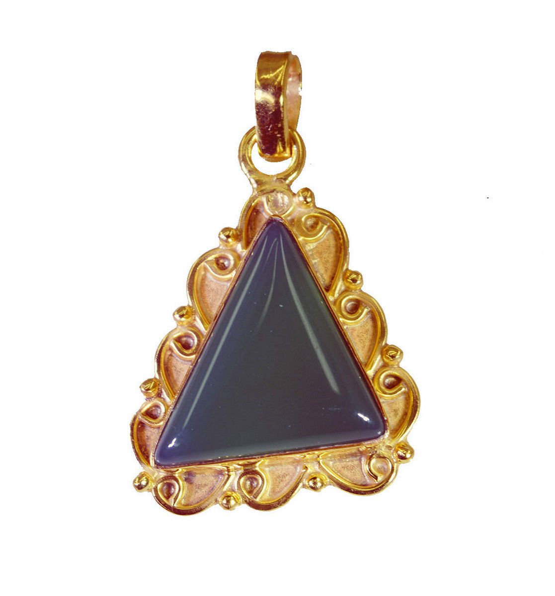 pleasing Green Onyx Gold Plated Green Pendant Glass suppiler US
