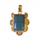 comely Green Onyx Gold Plated Green Pendant Glass supply US