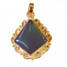 classy Green Onyx Gold Plated Green Pendant Fashion suppiler US
