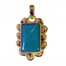 fascinating Green Onyx Gold Plated Green Pendant Fashion handcrafted US