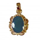 inviting Green Onyx Gold Plated Green Pendant Fashion jewellery US