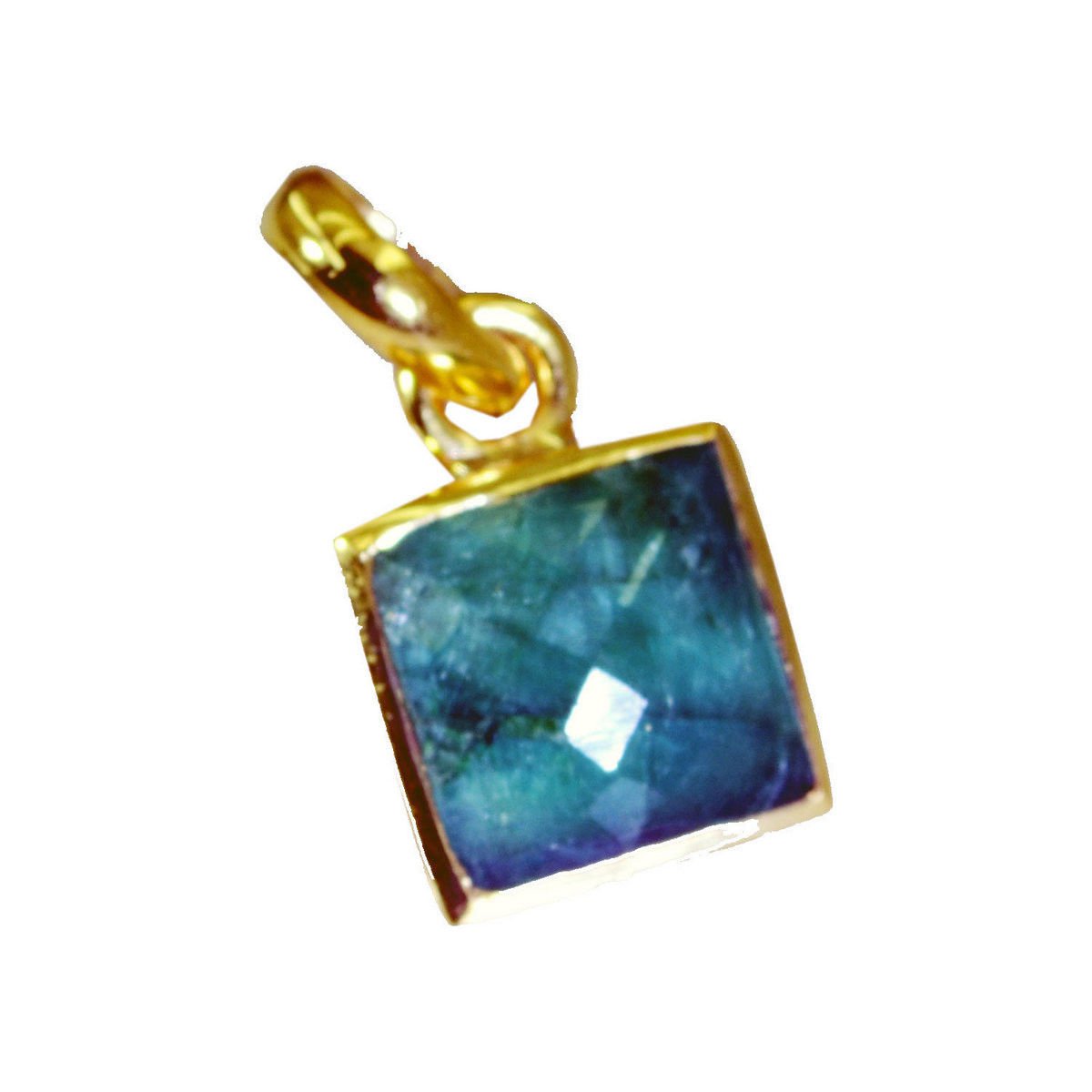 comely Indian Emerald Gold Plated Green Pendant Fashion simply US