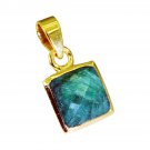 adorable Indian Emerald Gold Plated Green Pendant Fashion usual US