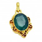 bonnie Indian Emerald Gold Plated Green Pendant Fashion supplies US
