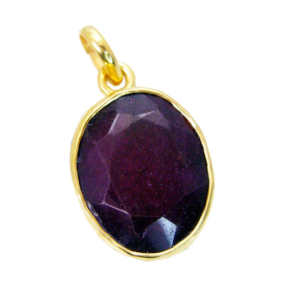 gorgeous Indian Ruby Gold Plated Red Pendant Fashion wholesale US