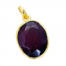 gorgeous Indian Ruby Gold Plated Red Pendant Fashion wholesale US