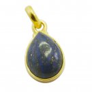 splendiferous Lapis Lazuli Gold Plated Blue Pendant Glass gemstone US