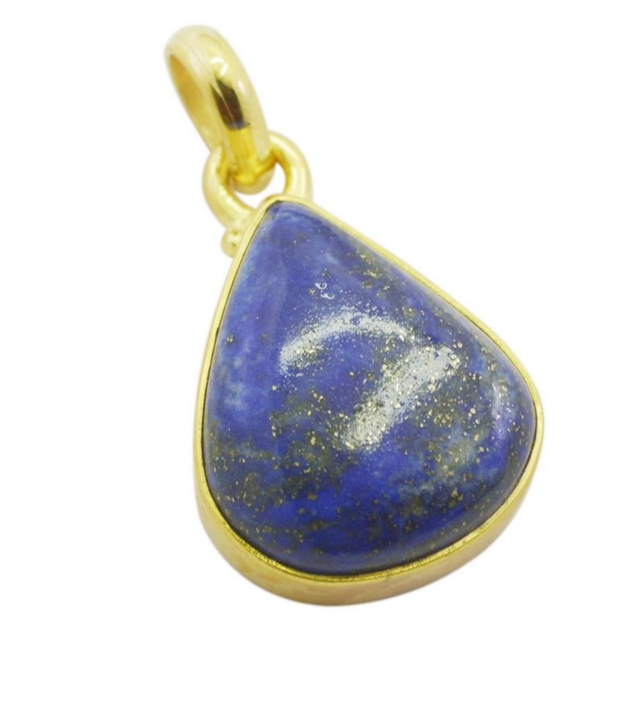 handsome Lapis Lazuli Gold Plated Blue Pendant Glass usually US