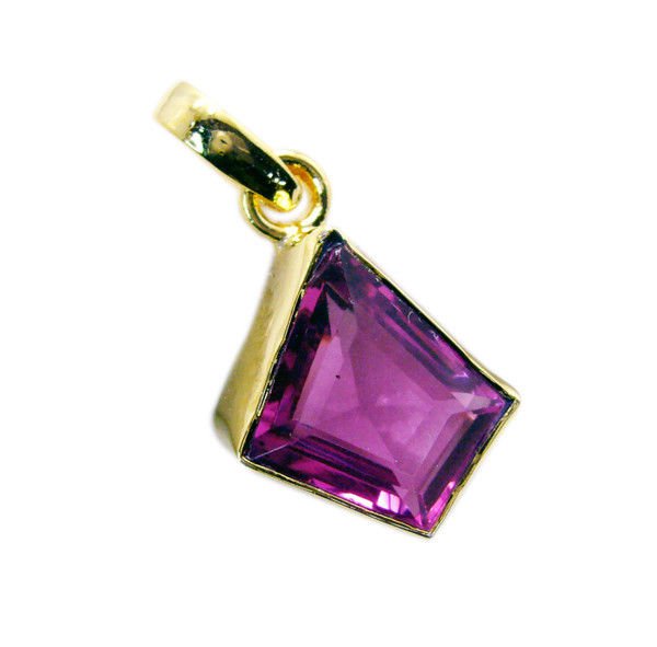 enticing Pink CZ Gold Plated Pink Pendant Glass Designer US