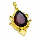 splendiferous Red Onyx Gold Plated Red Pendant Glass indian US