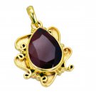 bonnie Red Onyx Gold Plated Red Pendant Fashion jewellery US