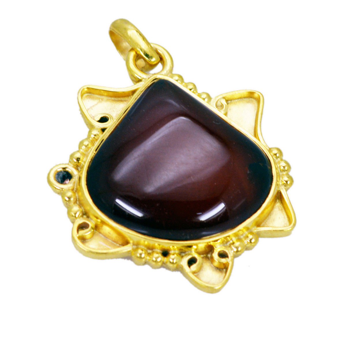exquisite Red Onyx Gold Plated Red Pendant Glass wholesale US