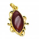 appealing Red Onyx Gold Plated Red Pendant Fashion handcrafted US