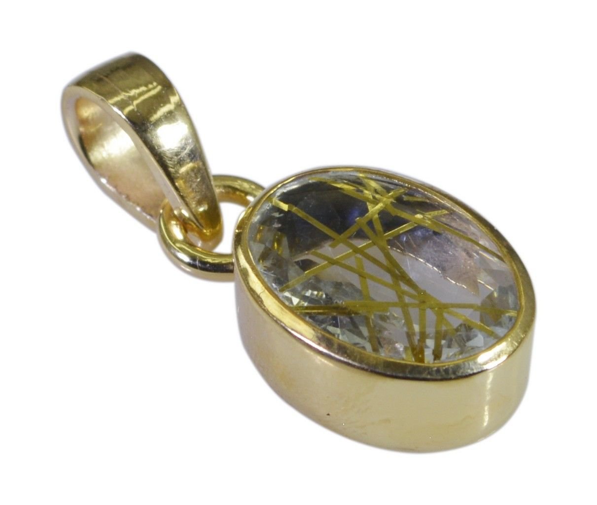 gorgeous Rutile Quartz CZ Gold Plated Multi Pendant Fashion jewelry US