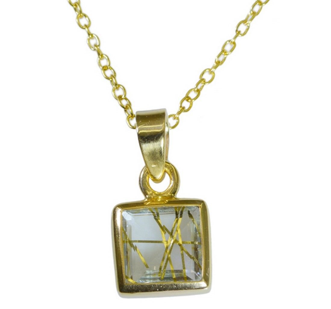splendid Rutile Quartz CZ Gold Plated Multi Pendant Fashion generally US