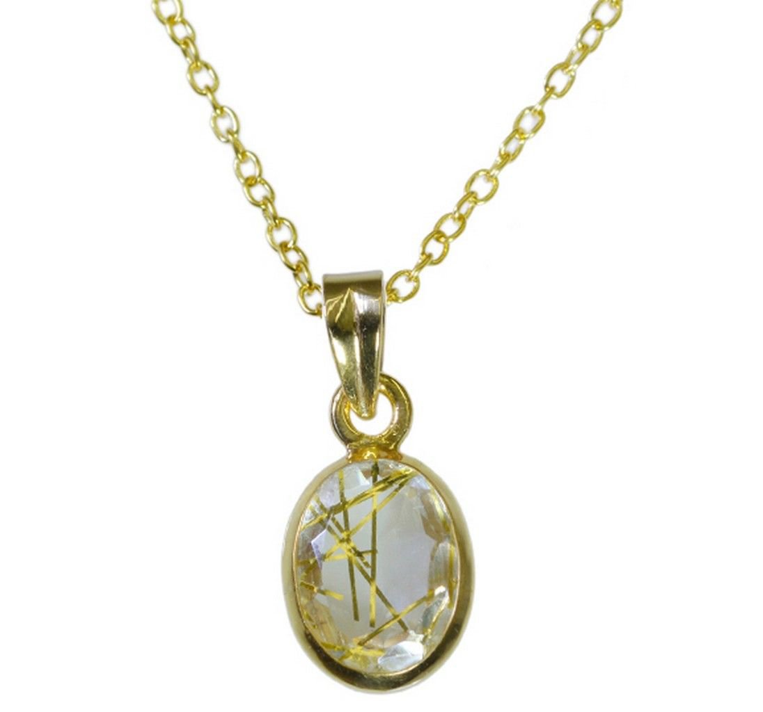 classy Rutile Quartz CZ Gold Plated Multi Pendant Fashion general US