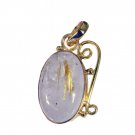 splendiferous Rutile Quartz Gold Plated Multi Pendant Glass jewellery US