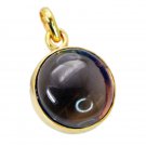 fair Smoky Quartz Gold Plated Brown Pendant Glass gemstones US