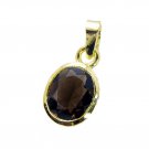 bonnie Smoky Quartz Gold Plated Brown Pendant Glass exporter US