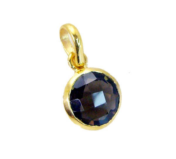 pleasing Smoky Quartz Gold Plated Brown Pendant Fashion supply US