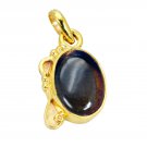 adorable Smoky Quartz Gold Plated Brown Pendant Fashion jewellery US