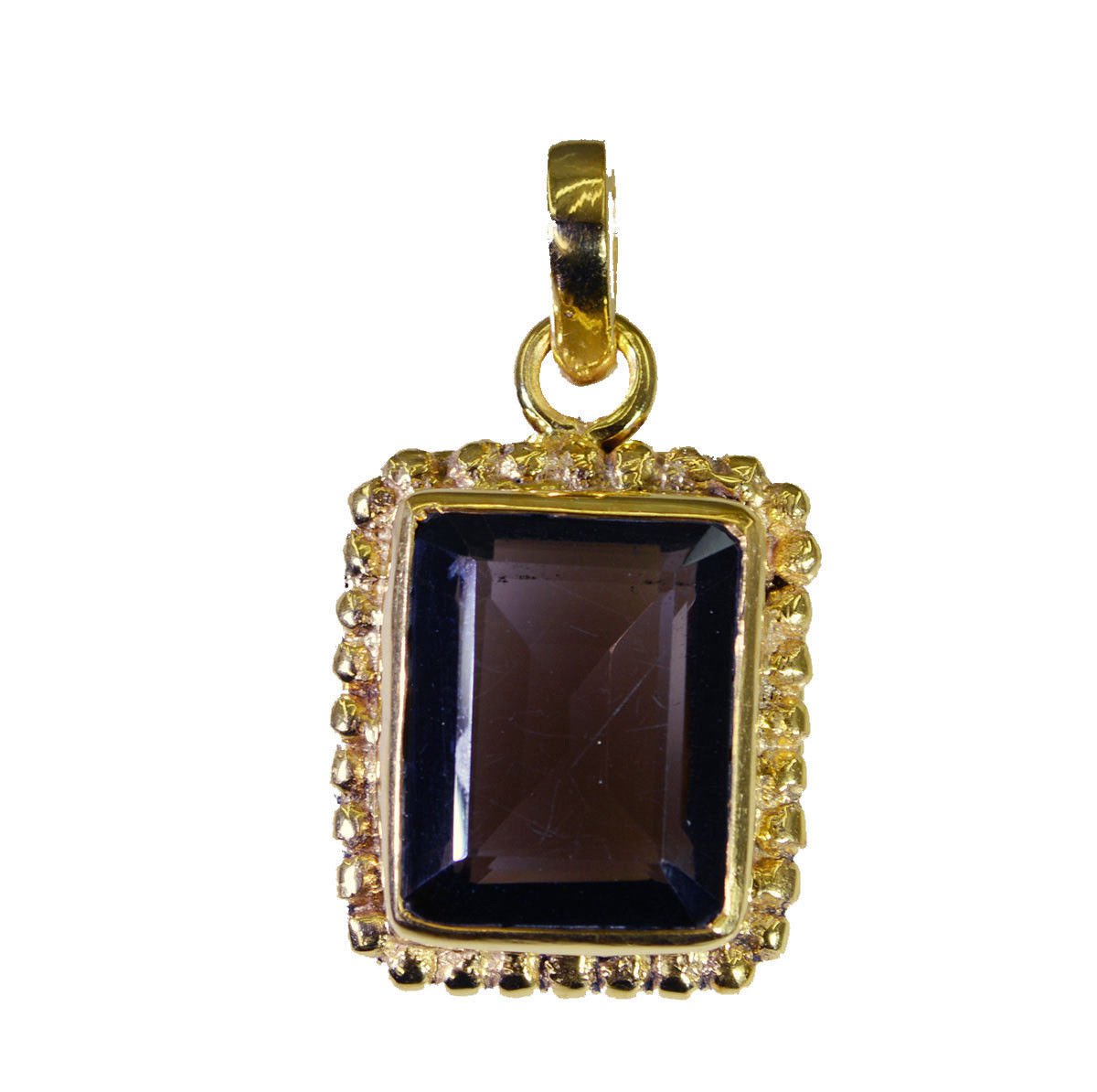 cute Smoky Quartz Gold Plated Brown Pendant Fashion regular US