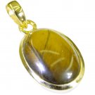 charming Tiger Eye Gold Plated Brown Pendant Fashion regular US