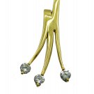 excellent White CZ Gold Plated White Pendant Fashion jewellery US