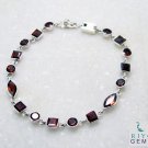 elegant Garnet 925 Solid Sterling Silver Red Bracelet genuine usually US