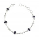 adorable Iolite 925 Solid Sterling Silver Blue Bracelet genuine wholesales US