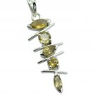 adorable Citrine 925 Sterling Silver Yellow Pendant genuine jewelry US