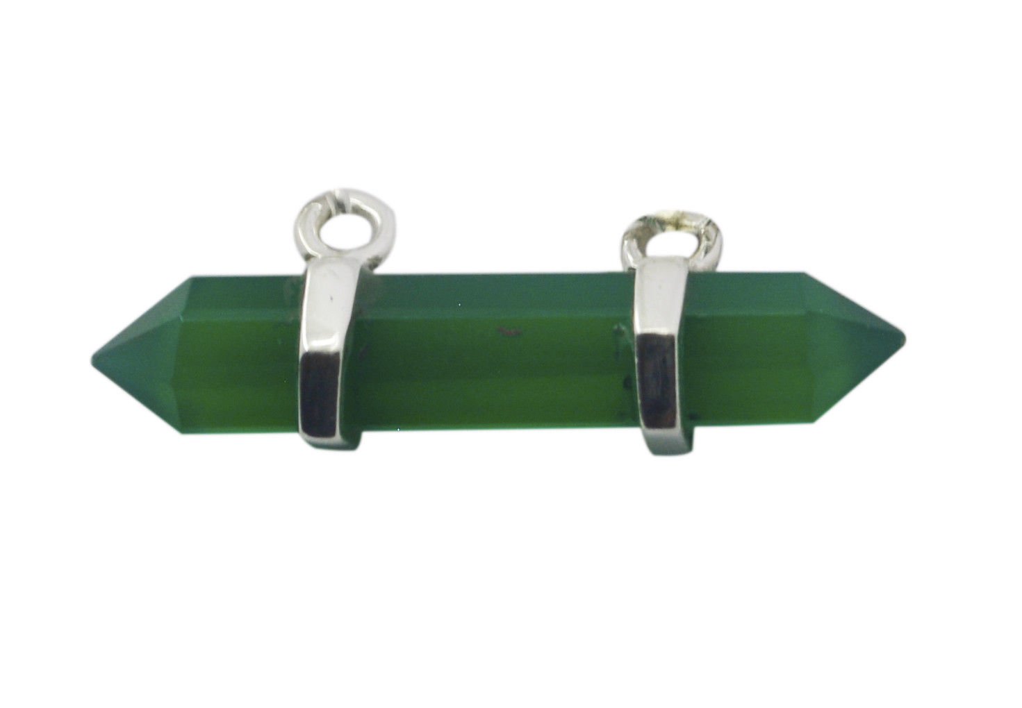 gorgeous Indian Emerald Solid Sterling Silver Green Pendant genuine suppiler US