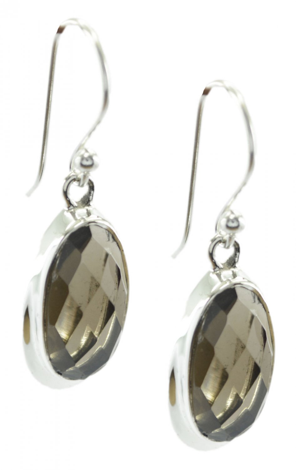 elegant Smoky Quartz 925 Sterling Silver Brown Earring genuine supply US