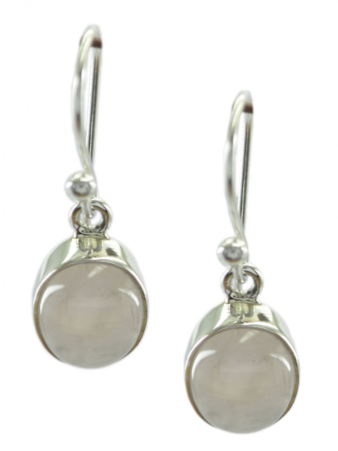 splendid Rose Quartz 925 Sterling Silver Pink Earring Natural normaly US