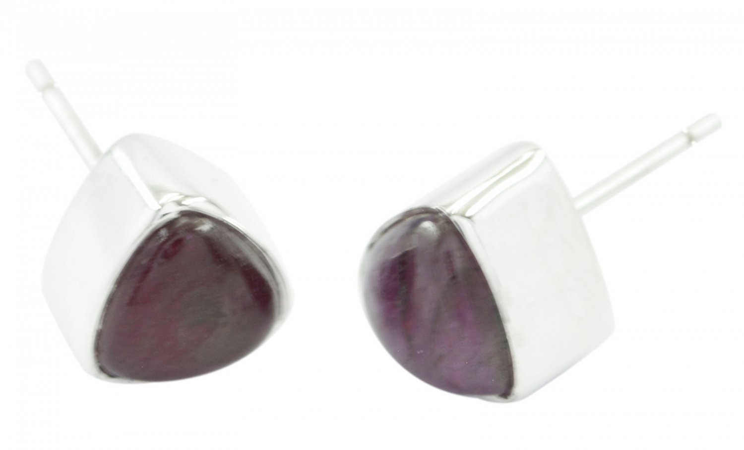 cute Indian Ruby 925 Sterling Silver Red Earring Natural freely US