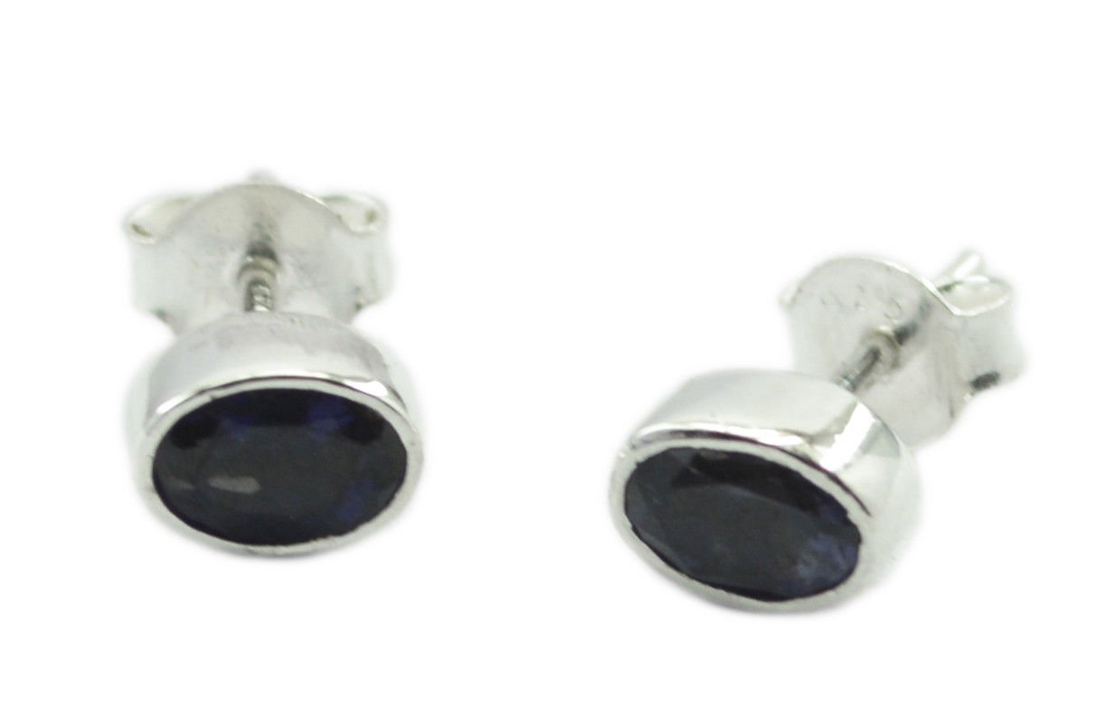 charming Iolite 925 Sterling Silver Blue Earring Natural easily US