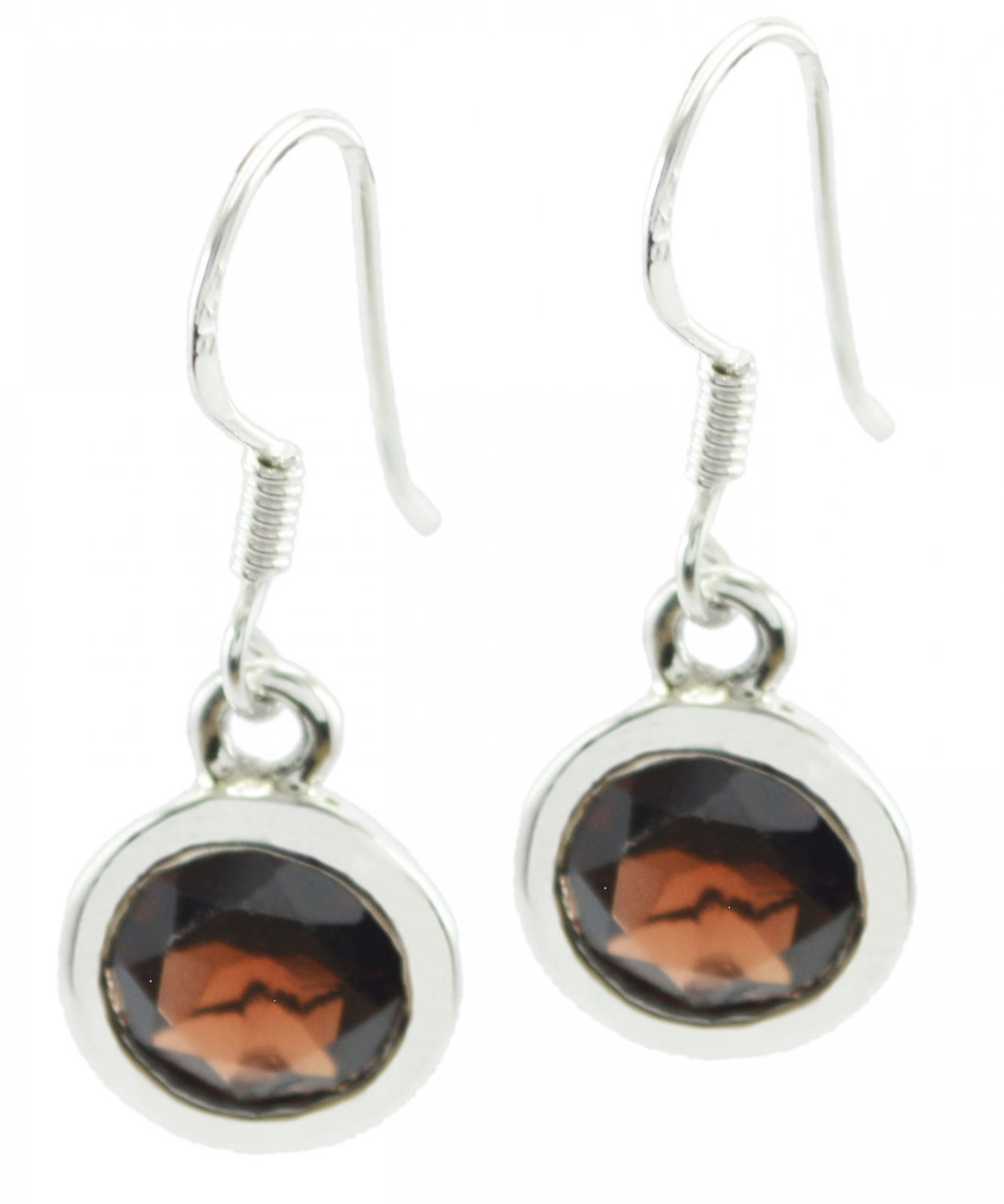 cute Garnet 925 Sterling Silver Red Earring genuine jewellery US