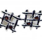classy Garnet 925 Sterling Silver Red Earring genuine gemstones US