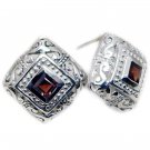 captivating Garnet 925 Sterling Silver Red Earring genuine jewelry US