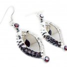 pulchritudinous Garnet 925 Sterling Silver Red Earring genuine jaipur US