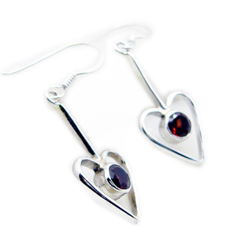 splendid Garnet 925 Sterling Silver Red Earring genuine supply US
