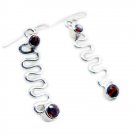 handsome Garnet 925 Sterling Silver Red Earring Natural supplies US